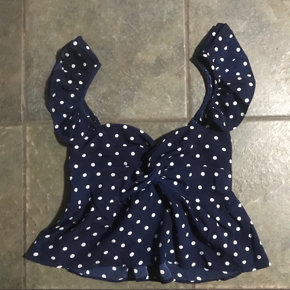 navy a-line blouse
